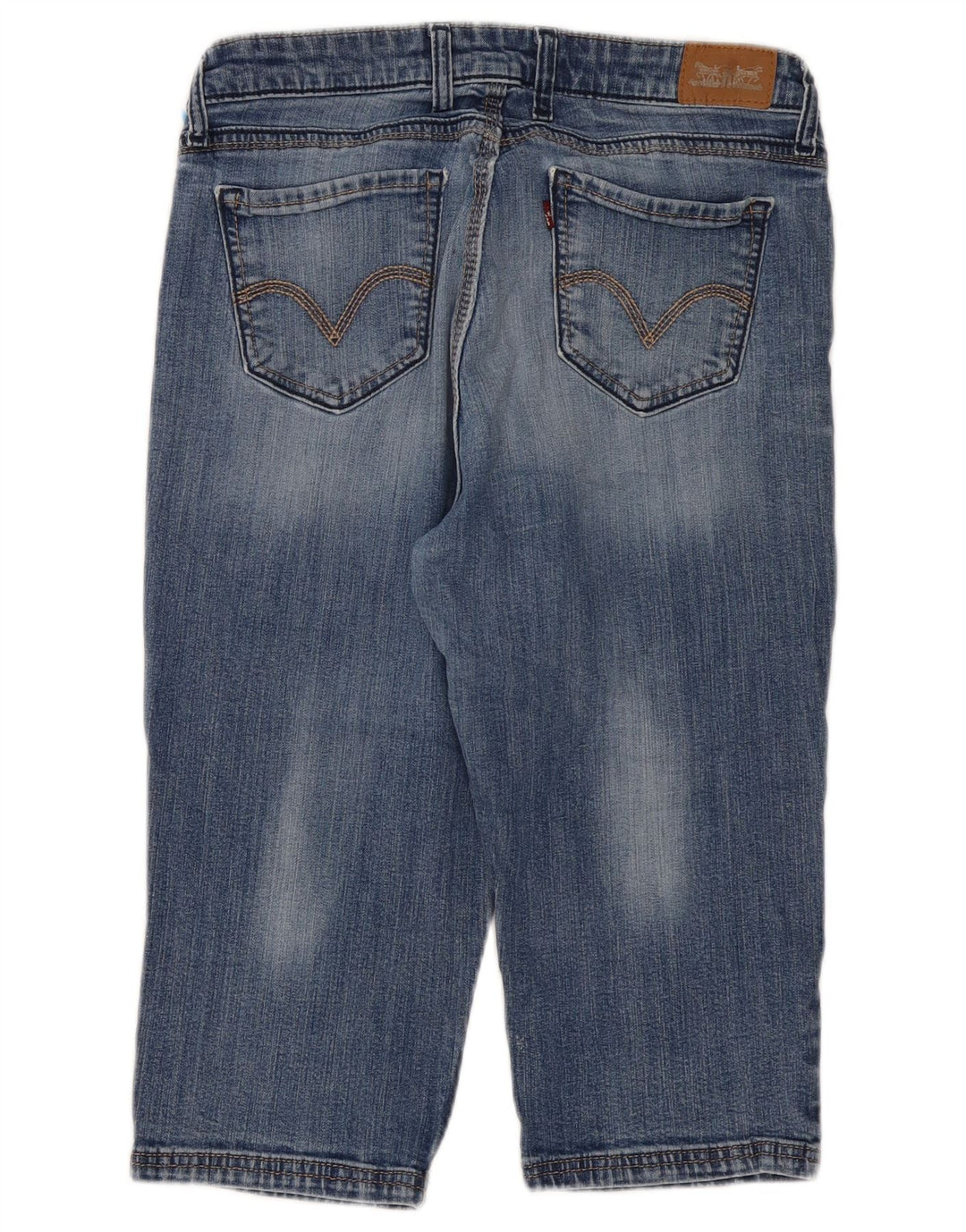 LEVI'S ženske kapri traperice US 12 Large W31 L18 plavi pamuk