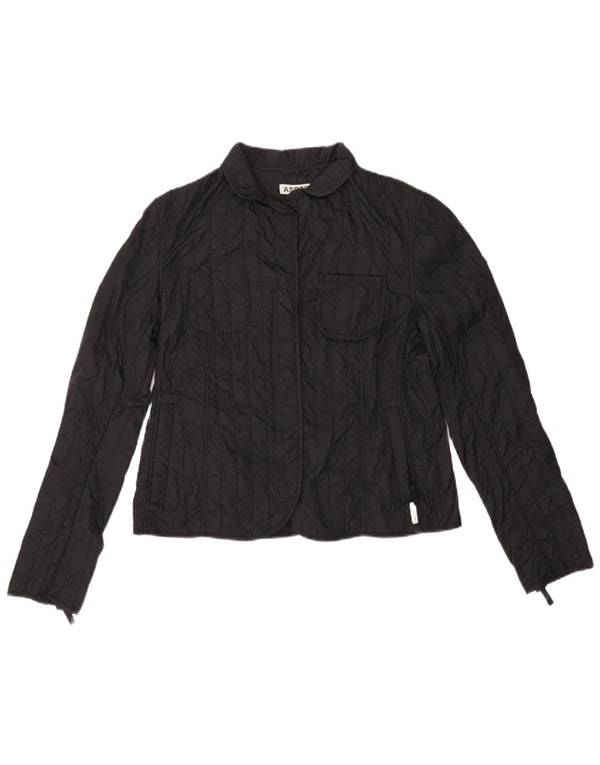 ASPESI ženska podstavljena jakna UK 18 XL crni poliamid