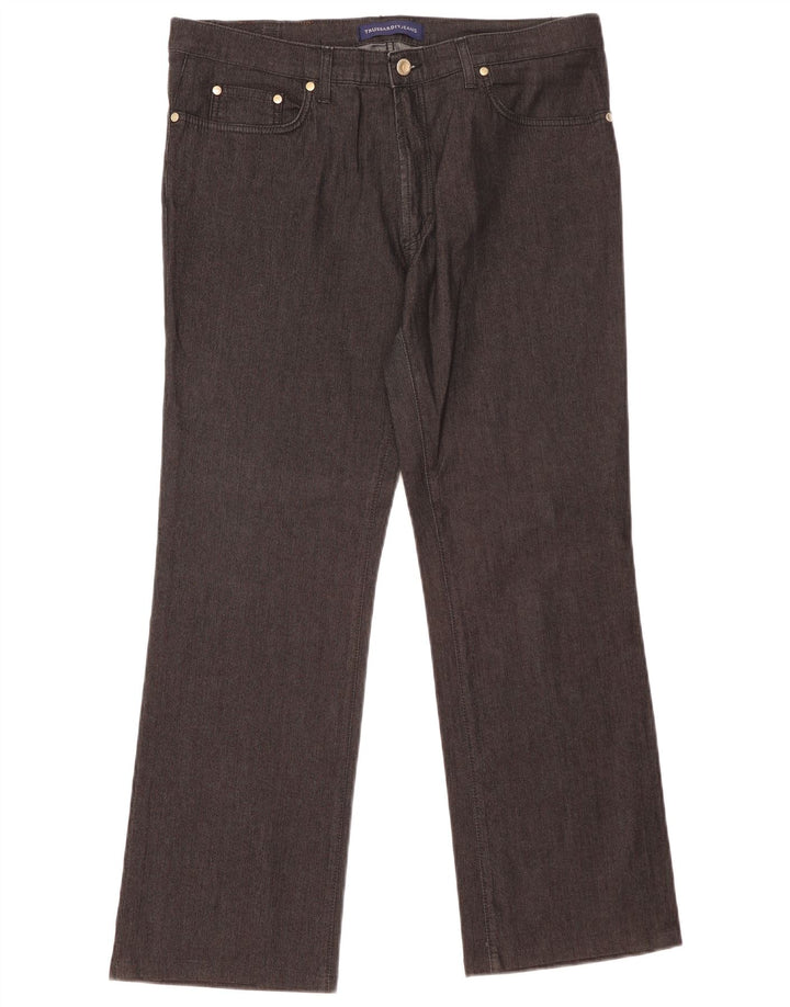 Ženske traperice Trussardi Bootcut W34 L29 crni pamuk