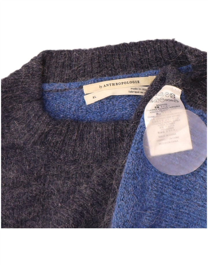 ANTHROPOLOGIE Ženski džemper s okruglim izrezom UK 18 XL tamnoplavi