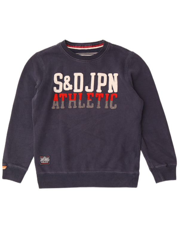 Superdry muški džemper s grafičkim motivima XL tamnoplavi pamuk