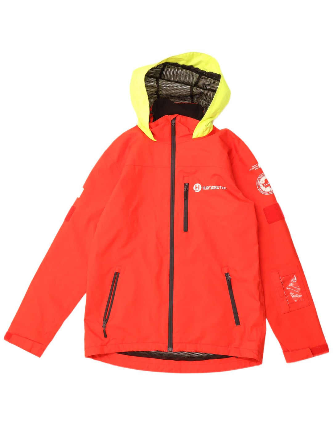 HELLY HANSEN Muška kišna jakna s kapuljačom s grafičkim motivima UK 36 Small Red Colourblock