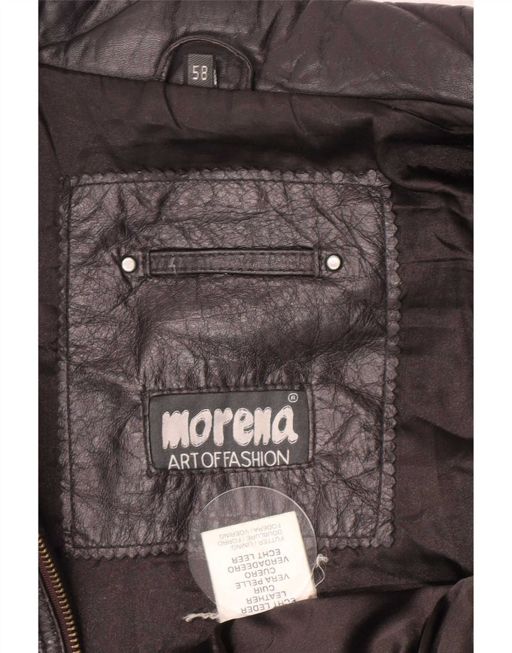 Morena muška kožna jakna UK 44 2XL tamnoplava biciklistička