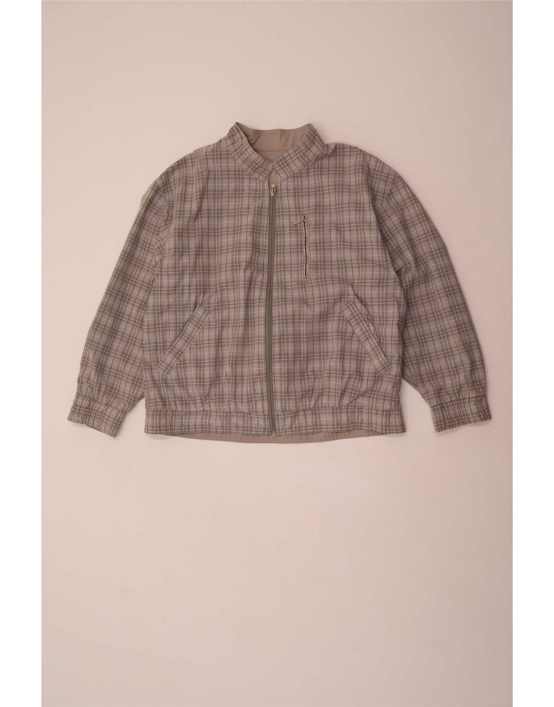 Vintage muška reverzibilna jakna UK 40 veliki sivi poliester