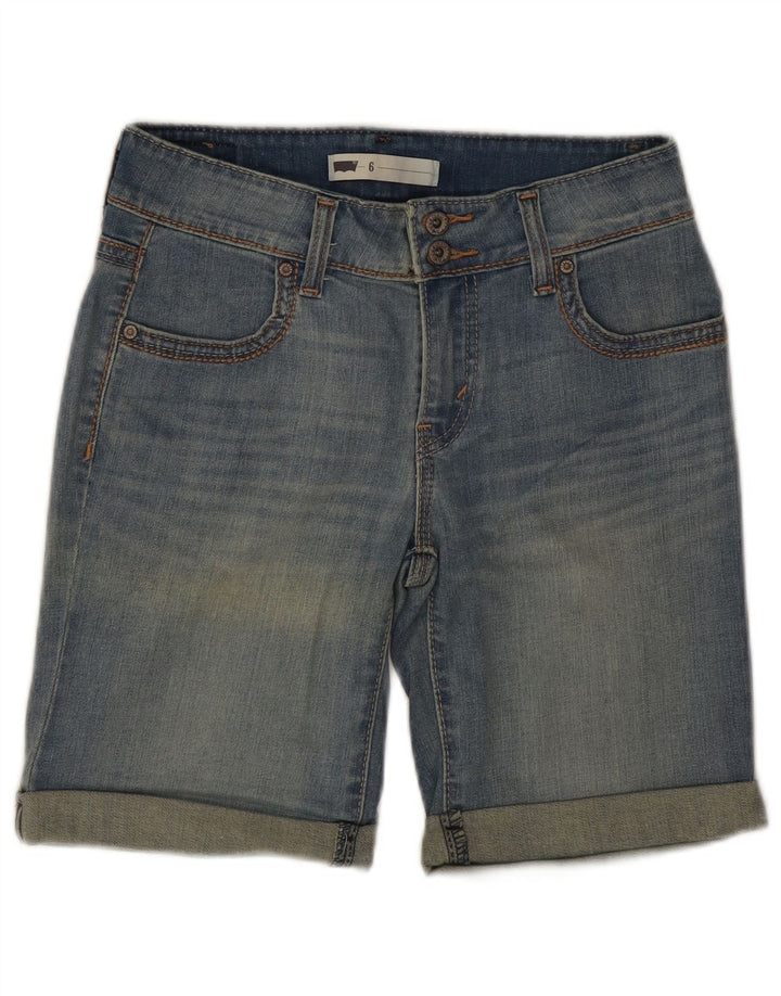 Levi's ženske traper kratke hlače US 6 srednje W28 plavi pamuk