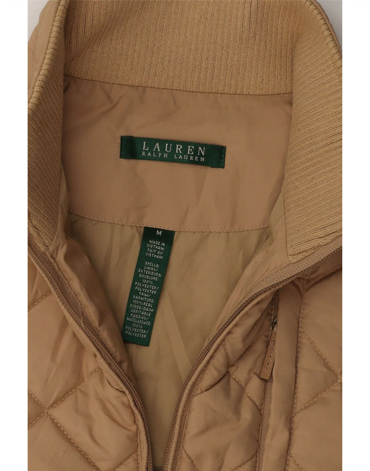 RALPH LAUREN Ženska prošivena jakna UK 14 Medium Beige Colourblock Poliester