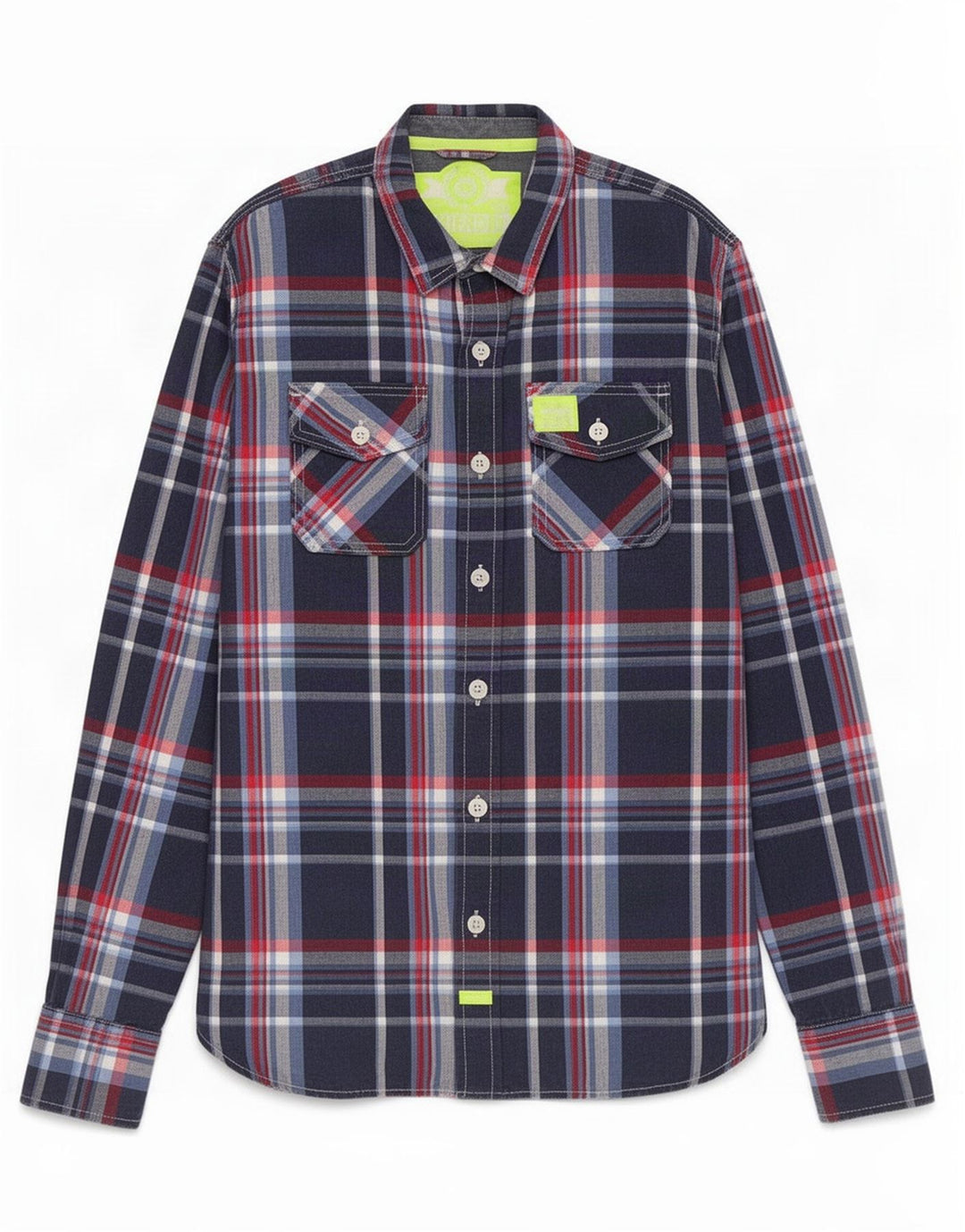 Superdry muška košulja XL tamnoplava karirana pamuk