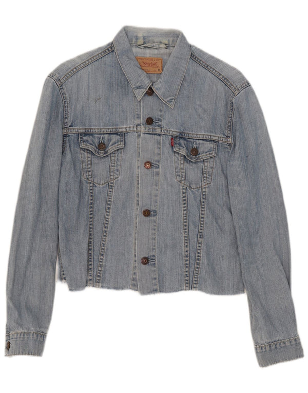 Levi's Kratka traper jakna za djevojčice 10-11 godina srednje plavi pamuk