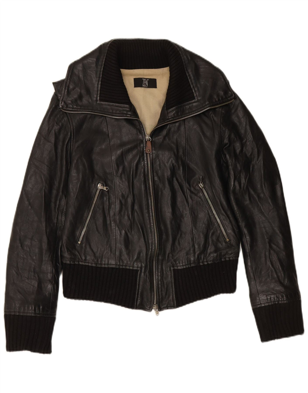 ZEN ženska kožna jakna IT 46 velika crna koža