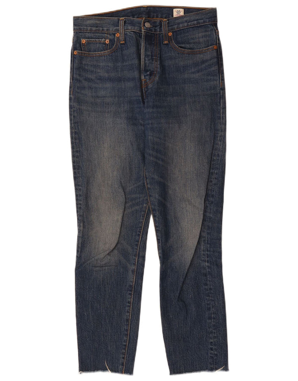 Levi's ženske ravne traperice visokog struka od bijele hrastovine W28 L28 plavi pamuk