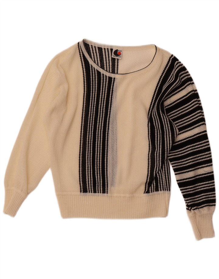 BODE ženski džemper s veznim izrezom EU 40 srednje bijele pruge