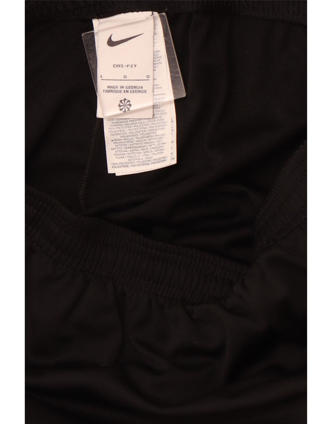 NIKE muške Dri Fit hlače za trenirku, veliki crni poliester u boji