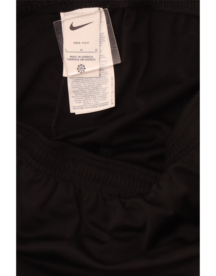 NIKE muške Dri Fit hlače za trenirku, veliki crni poliester u boji