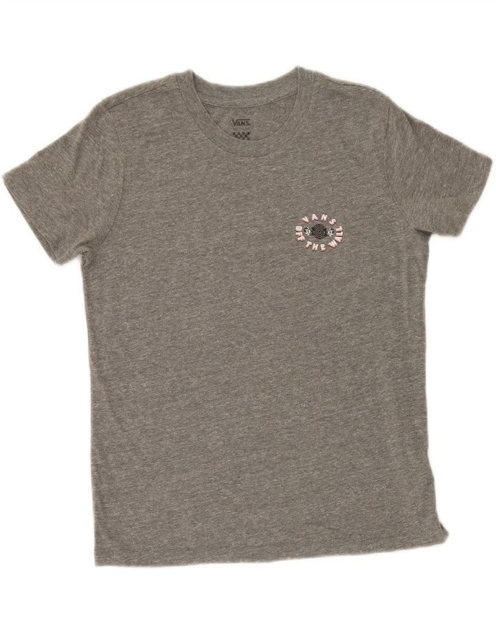 VANS Womens Graphic T-Shirt Top UK 12 Medium Grey Polyester Vintage Vans and Second-Hand Vans from Messina Hembry 