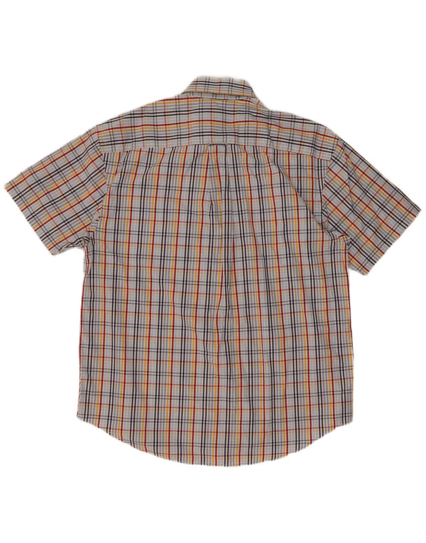 Nautica Mens Short Sleeve Shirt Large Multicoloured Check Cotton