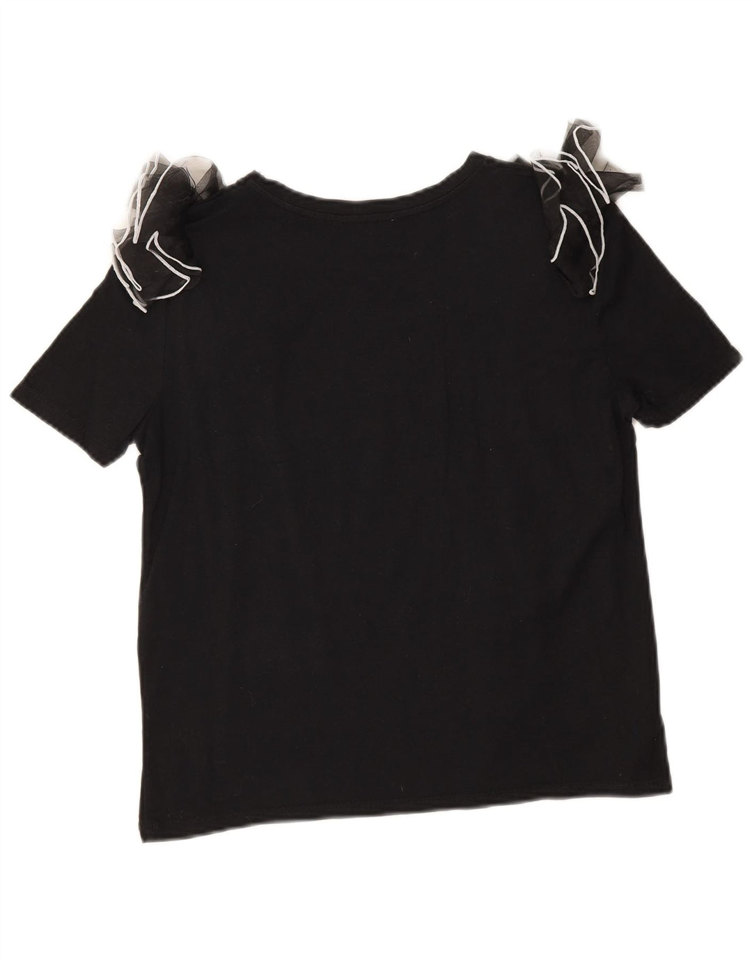 Zara ženska bluza Top UK 10 Mali crni pamuk