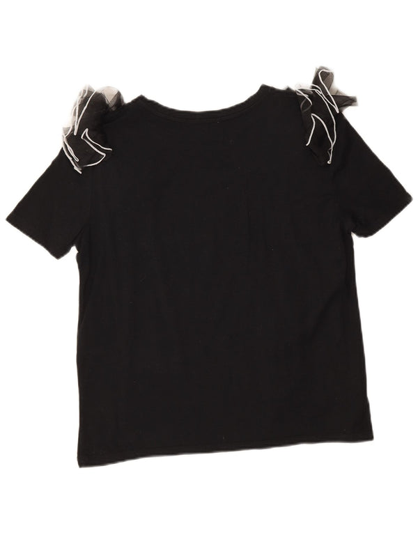 Zara ženska bluza Top UK 10 Mali crni pamuk