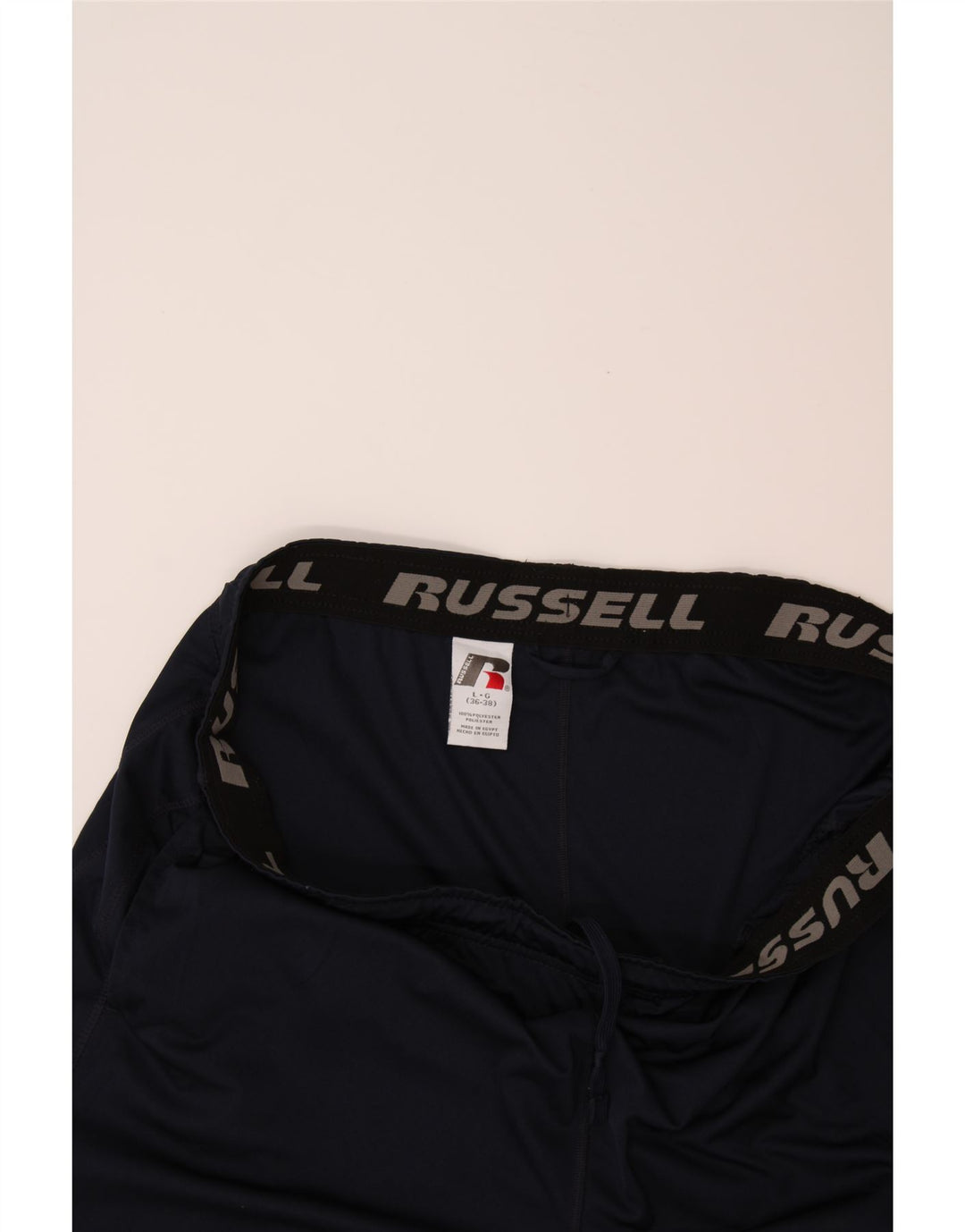 RUSSELL ATHLETIC Mens Sport Shorts Large Navy Blue Polyester Vintage Russell Athletic and Second-Hand Russell Athletic from Messina Hembry 