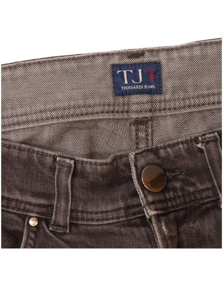 Muške uske traperice Trussardi W35 L32 Sivi pamuk
