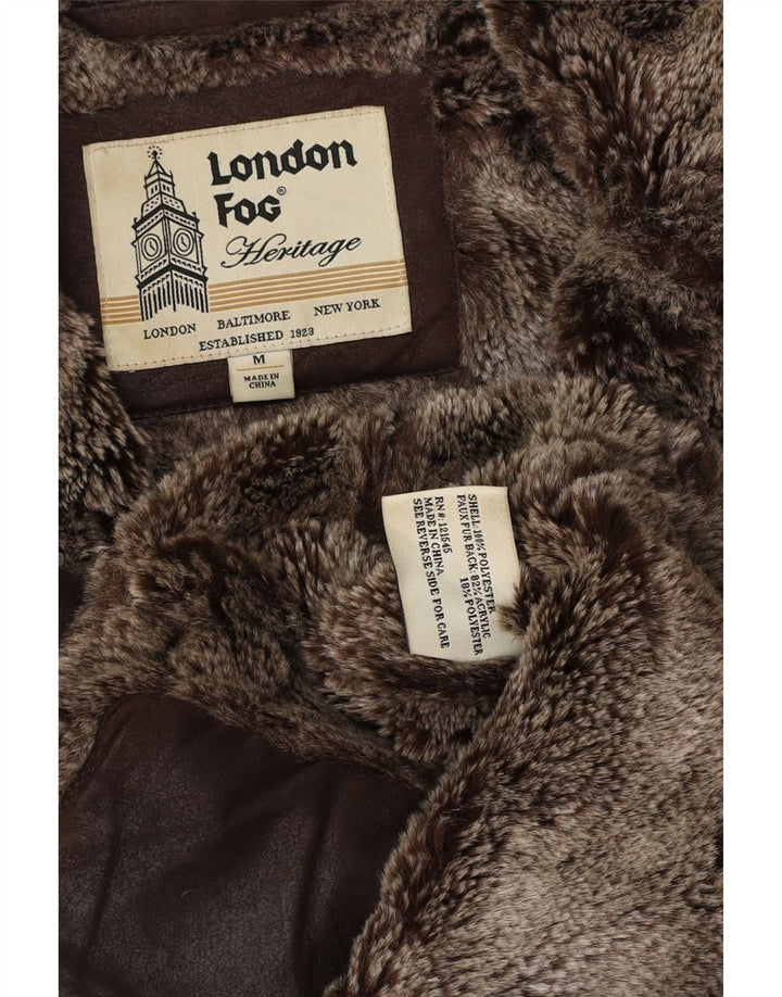 London Fog Mens Heritage Sherpa Jacket UK 38 Srednje smeđa akril