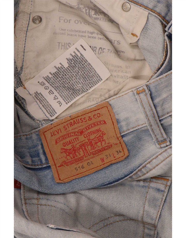 Levi's muške 516 ravne traperice W31 L31 plavi pamuk