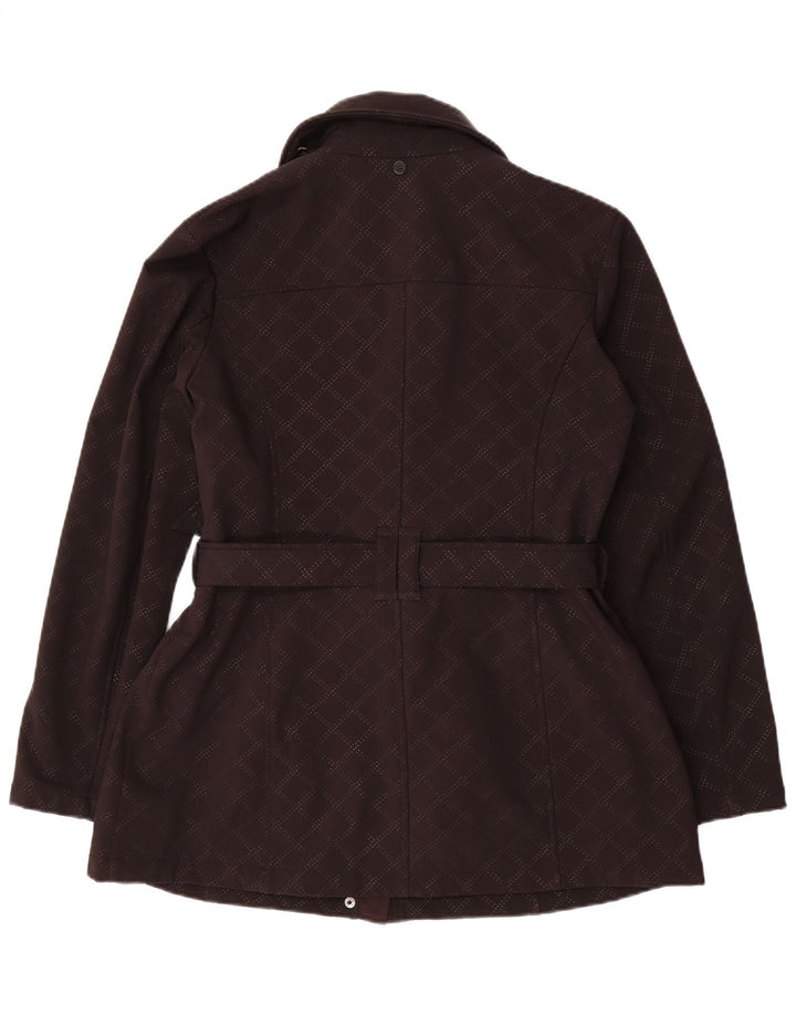 MICHAEL KORS Womens Quilted Jacket UK 16 Large Black Argyle/Diamond