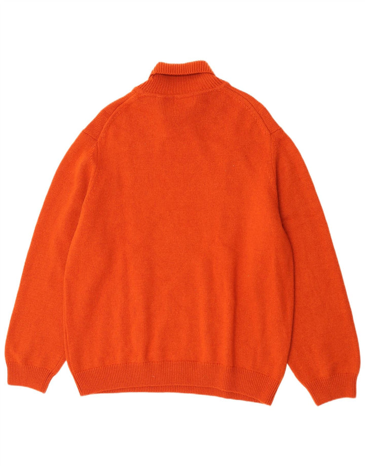 C&A muški pulover s rol izrezom 2XL narančasta vunena