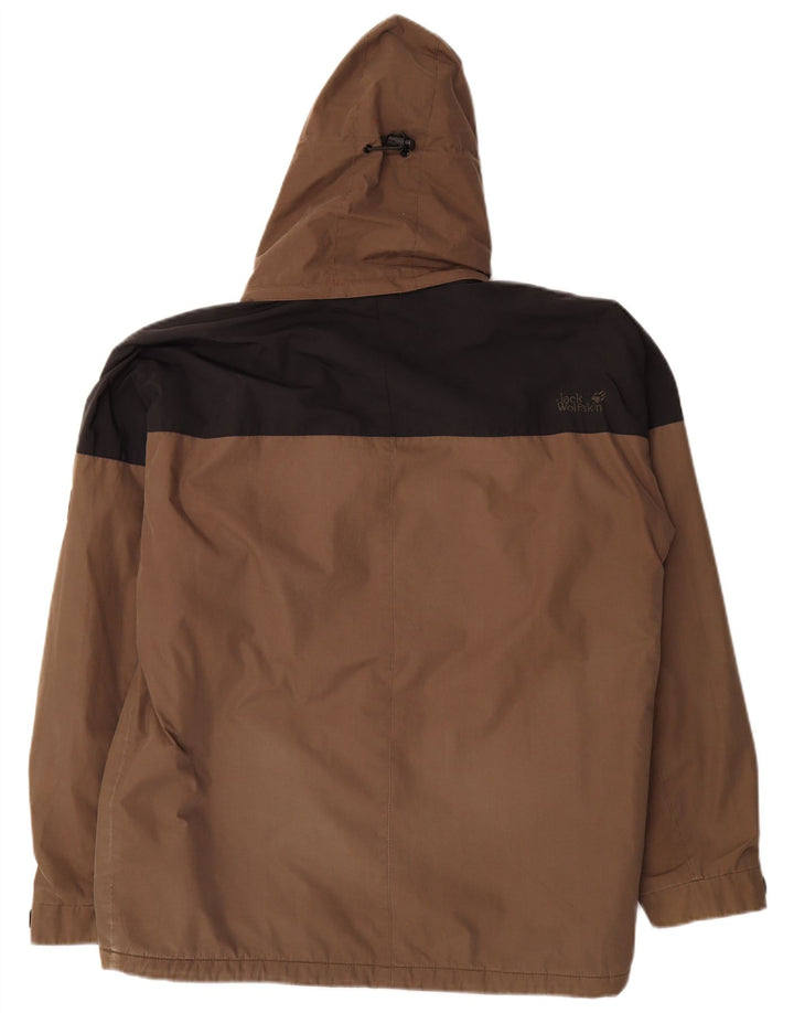 Jack Wolfskin muška vjetrovka s kapuljačom UK 38 srednje smeđe boje