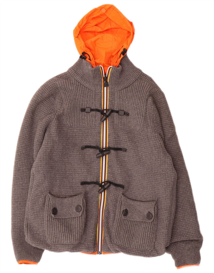 K-WAY Muška jakna s kapuljačom na dvije ruke, UK 36, mali sivi poliamid