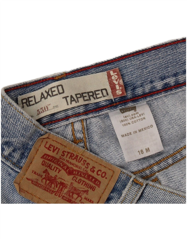 LEVI'S ženske 550 traper kratke hlače visokog struka opuštenog kroja US 16 2XL W34 plava