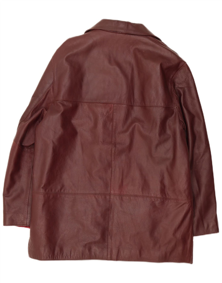 Vintage ženska kožna jakna IT 50 XL bordo koža