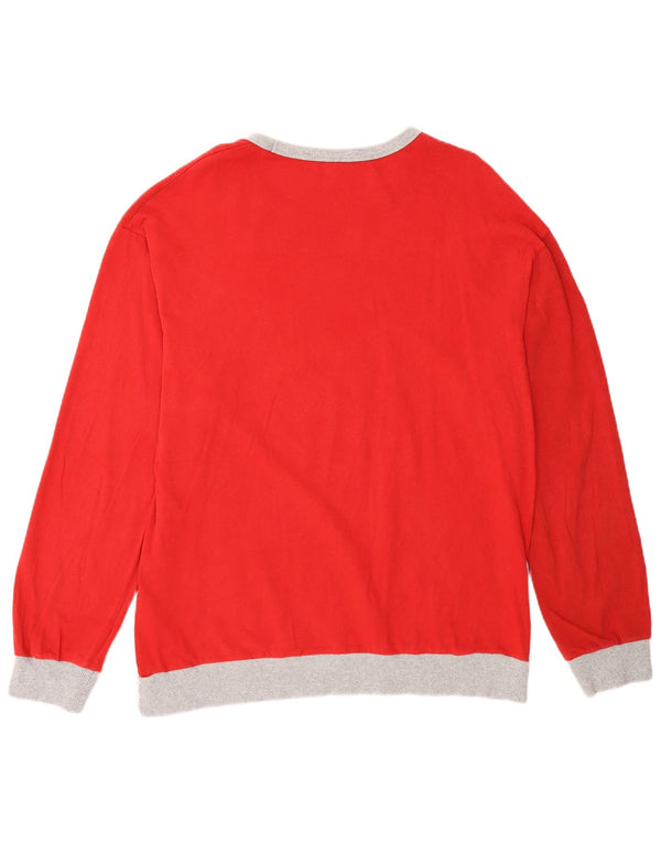 Ženska majica dugih rukava Benetton Disney Graphic UK 18 XL Red Colourblock