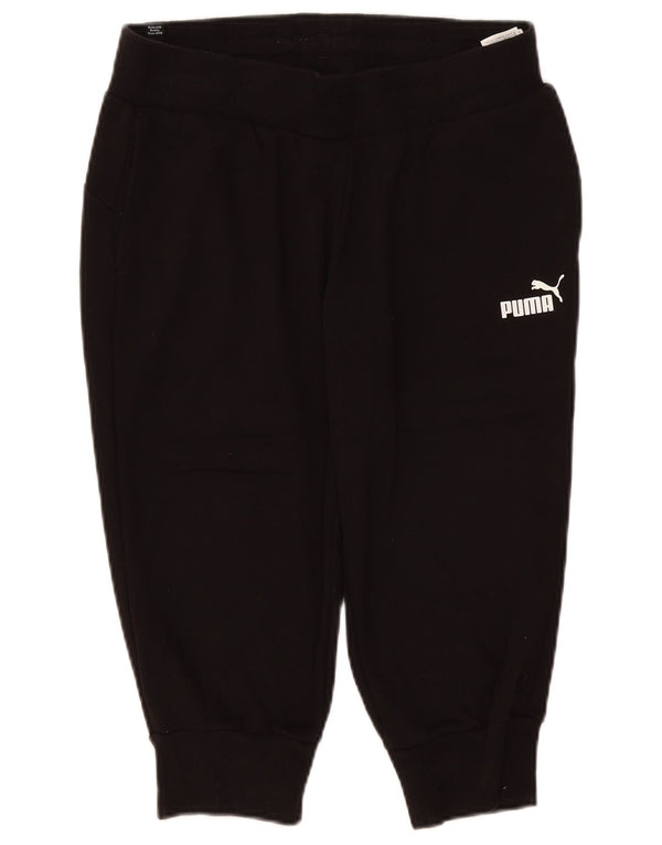 Puma Ženske Capri Trenirke Hlače Joggers UK 14 Srednje crni pamuk