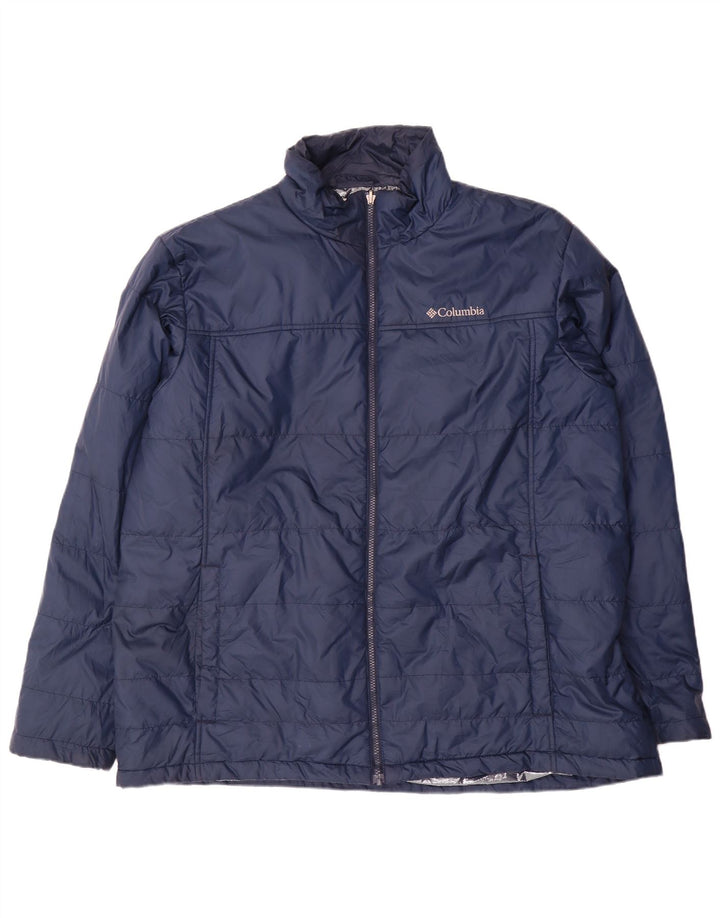 Columbia visoka podstavljena jakna UK 44 2XL tamnoplavi poliester