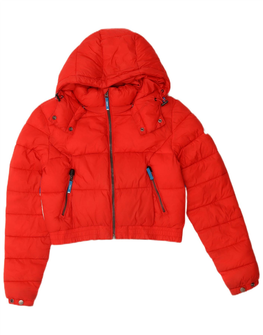 SUPERDRY ženska podstavljena jakna s kapuljačom UK 10 Small Red Colourblock