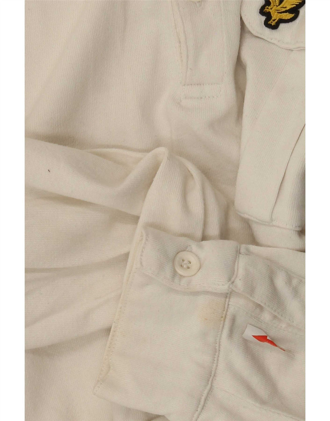Lyle & Scott muška uobičajena polo majica dugih rukava srednje bijelog pamuka