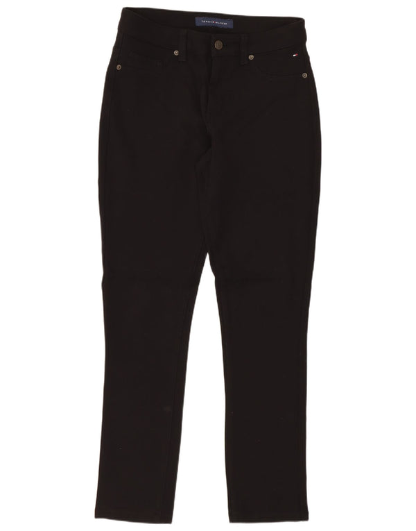 Tommy Hilfiger ženske uske ležerne hlače US 8 srednje W30 L27 crne