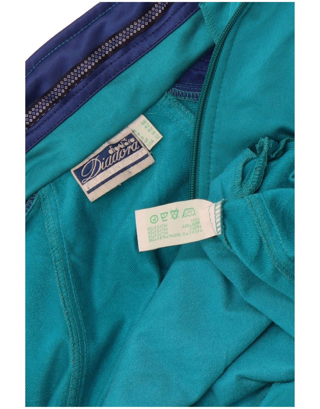 Diadora ženska gornja jakna trenirke UK 14 Large Green Colourblock