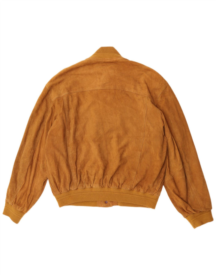 Vintage muška bomber jakna od brušene kože IT 52 XL smeđa koža