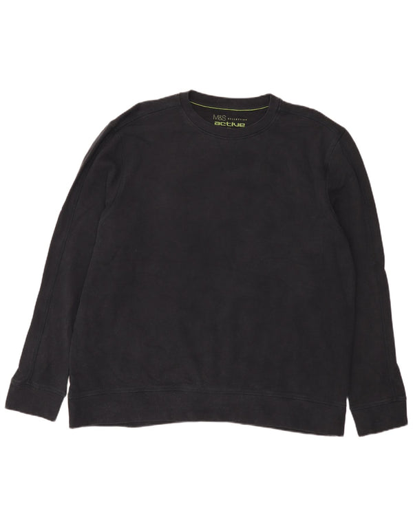 Marks & Spencer muški džemper Regular Fit 2XL tamnoplavi pamuk