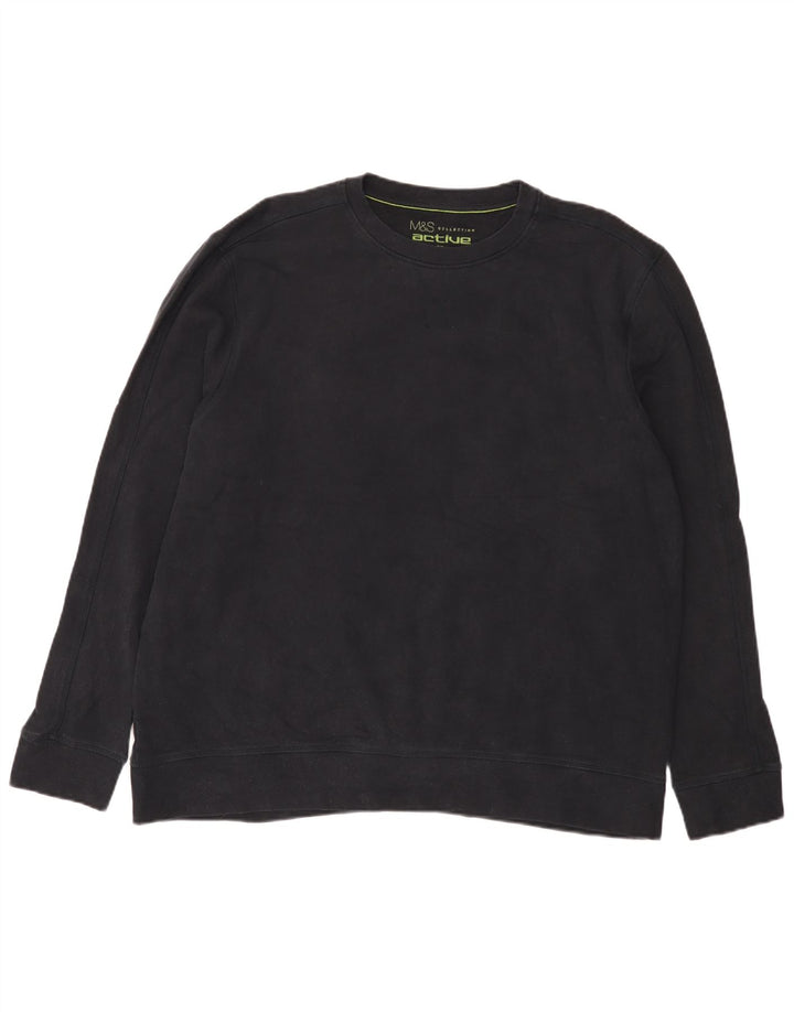 Marks & Spencer muški džemper Regular Fit 2XL tamnoplavi pamuk