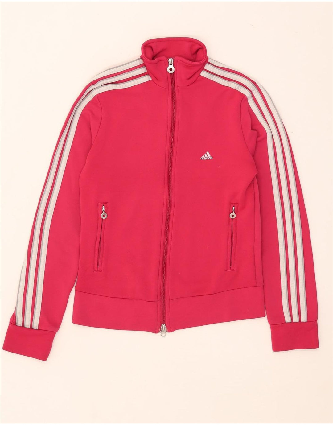 Adidas ženska gornja jakna trenirke UK 12 Srednje ružičasti poliester