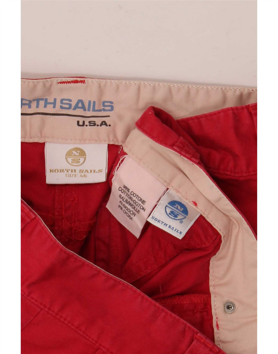 North Sails Ženske chino kratke hlače IT 46 Large W32 Crveni pamuk