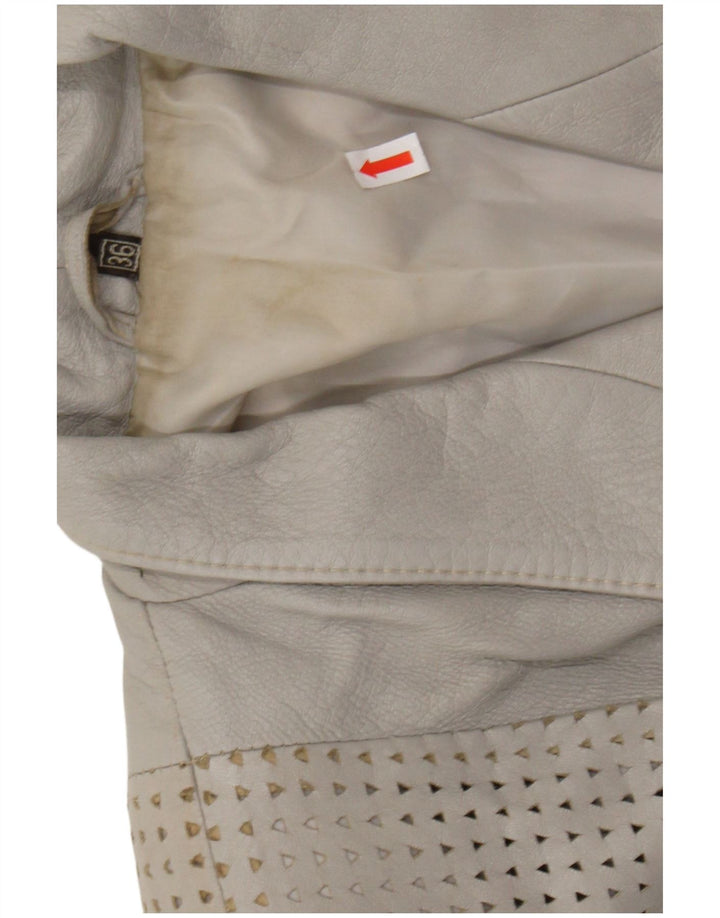 GABRIELLA BENELLI Velika ženska jakna EU 36 mala siva koža