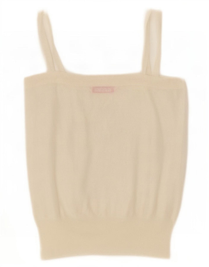 Vintage ženski pleteni Cami Top UK 14 Large White
