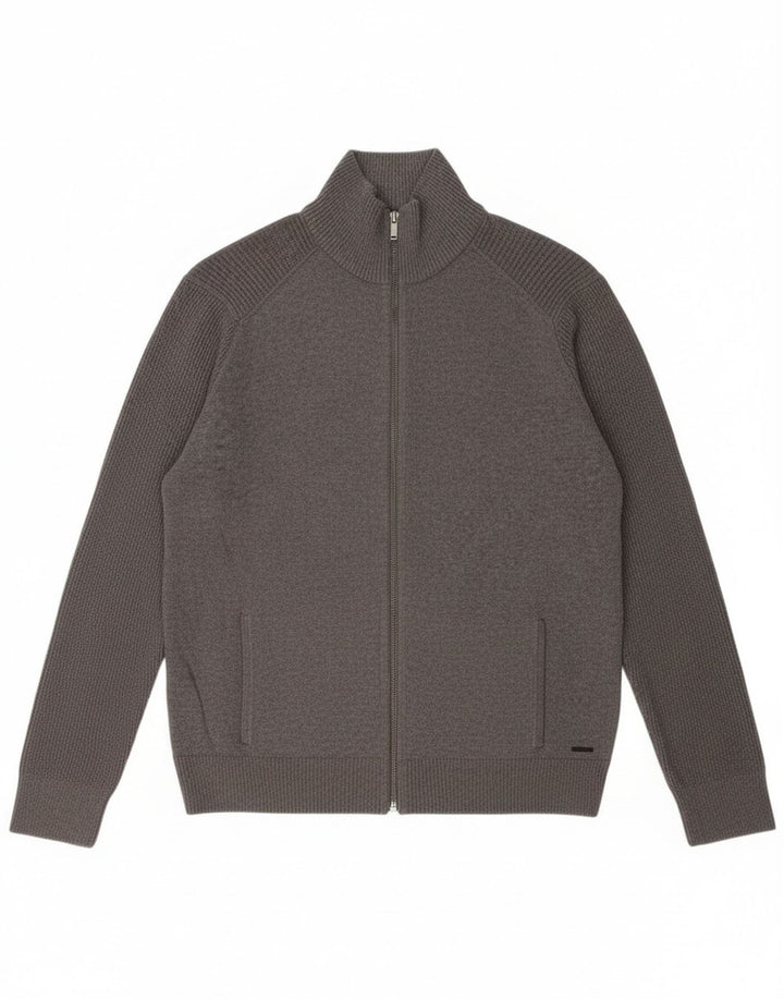 Calvin Klein Jeans muški kardigan pulover veliki sivi pamuk