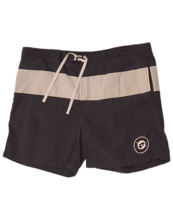 Lotto Mens Swimming Shorts Large Grey Colourblock