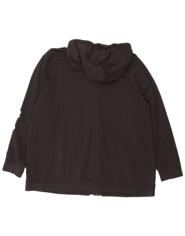Adidas ženski džemper s kapuljačom s patentnim zatvaračem UK 32/34 4XL crni pamuk