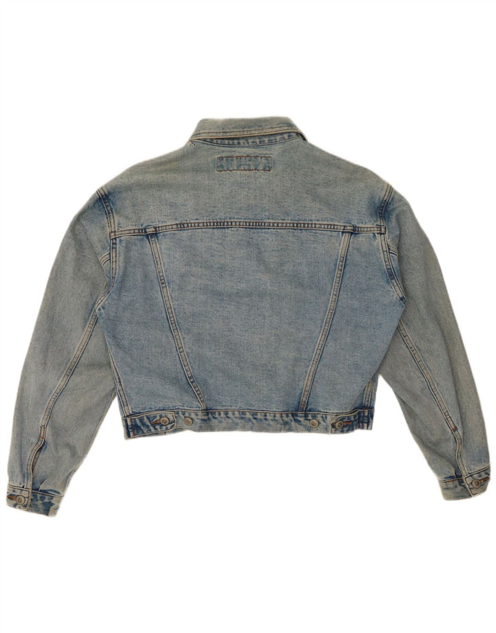 ONYX ženska crop traper jakna UK 14 Srednje plavi pamuk