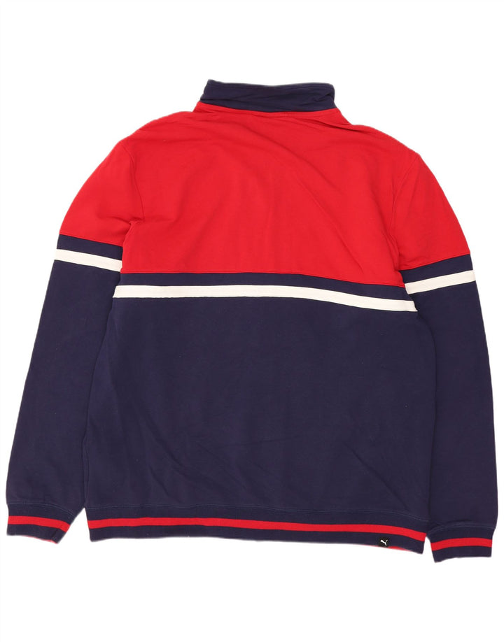 Puma muška gornja jakna trenirke XL tamnoplavi pamuk u blokovima boja